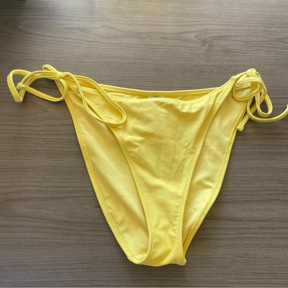 Forever 21 Yellow Tie Side Bikini Bottoms - Picture 1 of 3